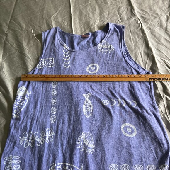 Vintage Sea Breeze Sundress Periwinkle XXL Plus Sz Coastal Grandma Beachy - Picture 3 of 5